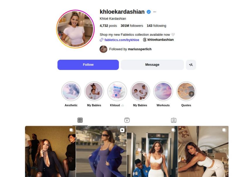 Khloe Kardashian Instagram