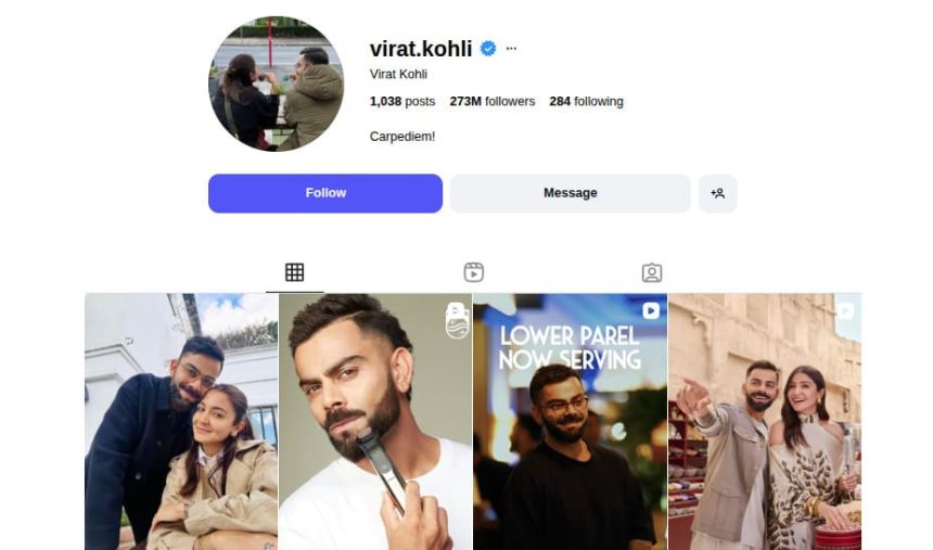 Virat Kohli Instagram