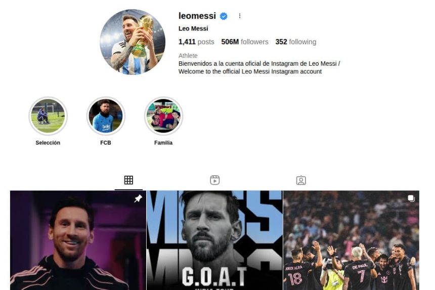 Lionel Messi Instagram