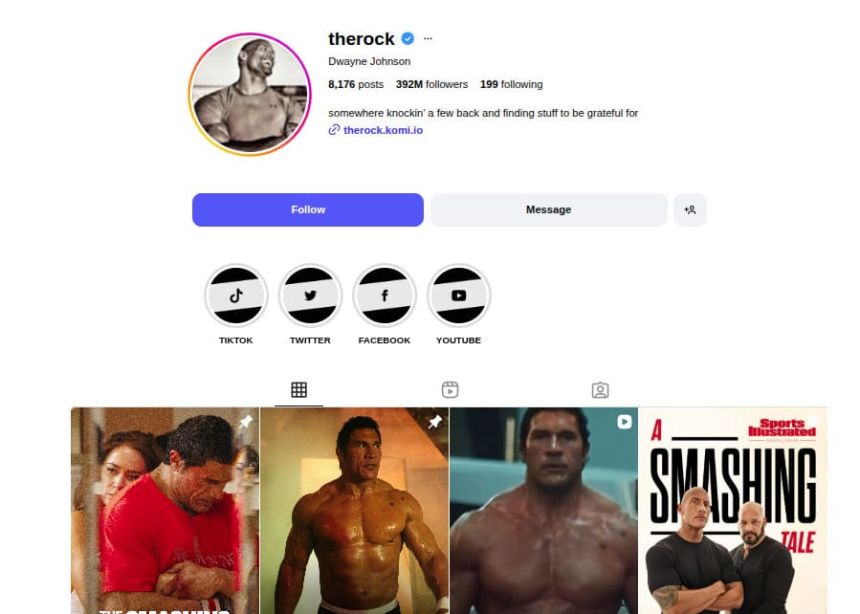 Dwayne Johnson Instagram