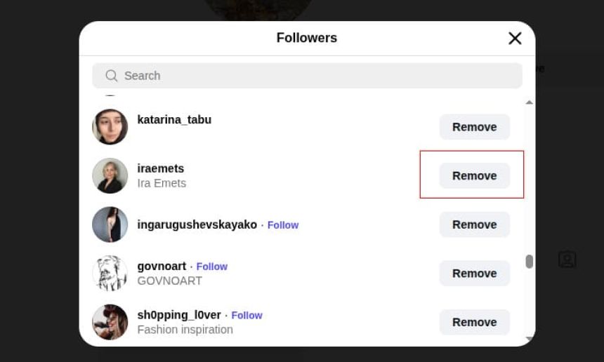 Remove users