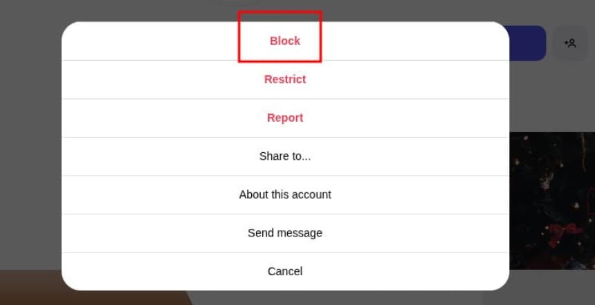 Block account